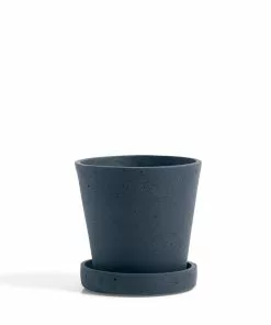 HAY Flowerpot With Saucer - Dark Grey