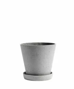 HAY Flowerpot With Saucer - Grey
