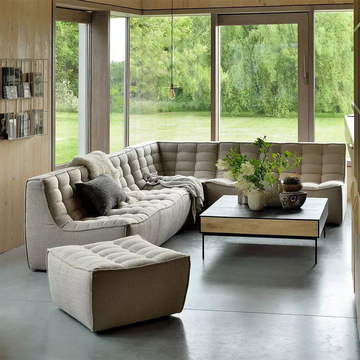 Ethnicraft N701 Sofa Corner - Dark Beige - Image 3