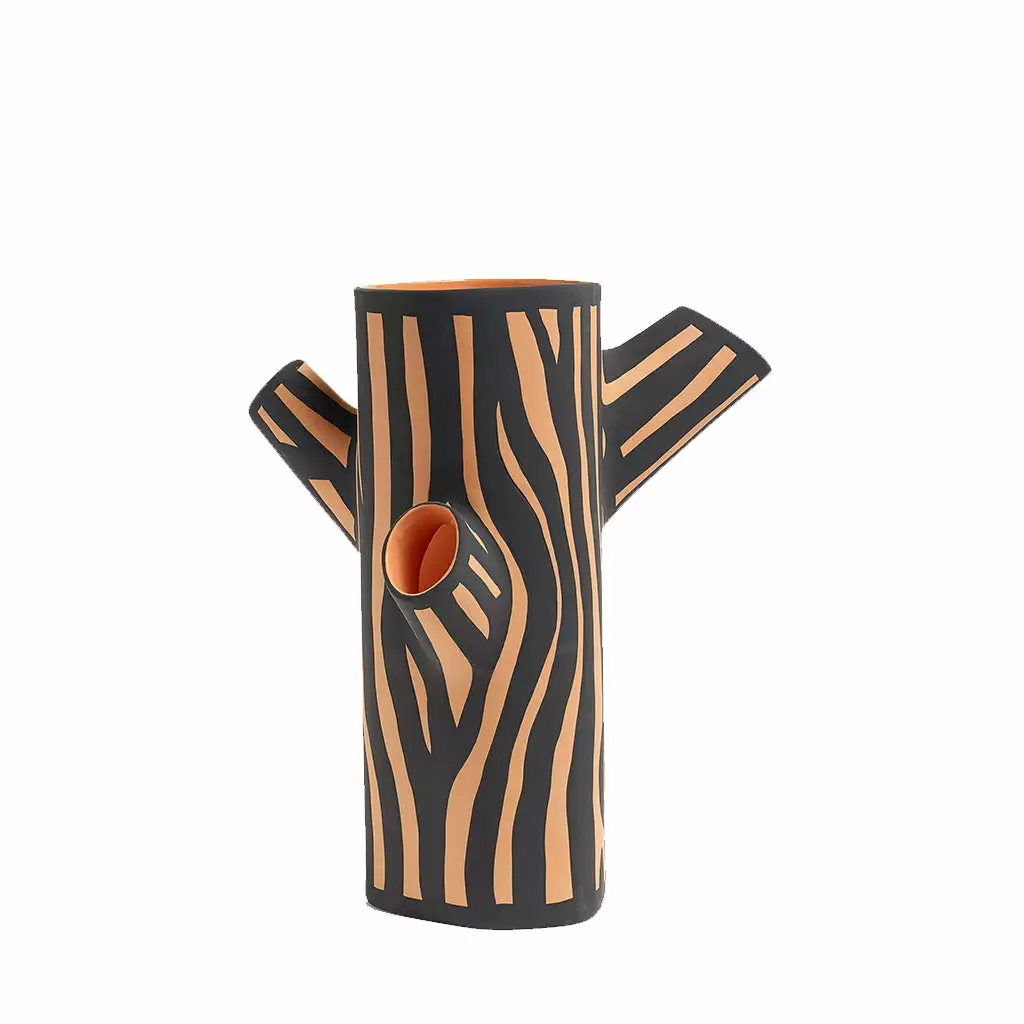 Tree Trunk Vase By Wrong For HAY - Medium/Orange