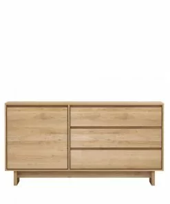 Ethnicraft Oak Wave 1 Door 3 Drawers Sideboard