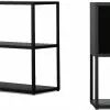 New Order Set – Low Double Bookshelf + Low Single Bookshelf With Storage