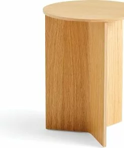 Brands-hay Wood Slit Side Table, High Round