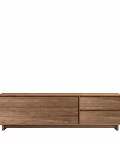 Ethnicraft Teak Wave TV Cupboard - 2 Opening Doors