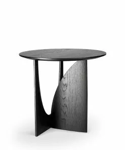 Ethnicraft Black Oak Geometric Side Table