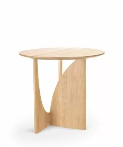 Ethnicraft Oak Geometric Side Table